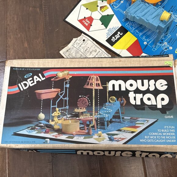 Mouse Trap Vintage Board Game 1982 by Ideal Original Box Near Complete - Picture 9 of 10